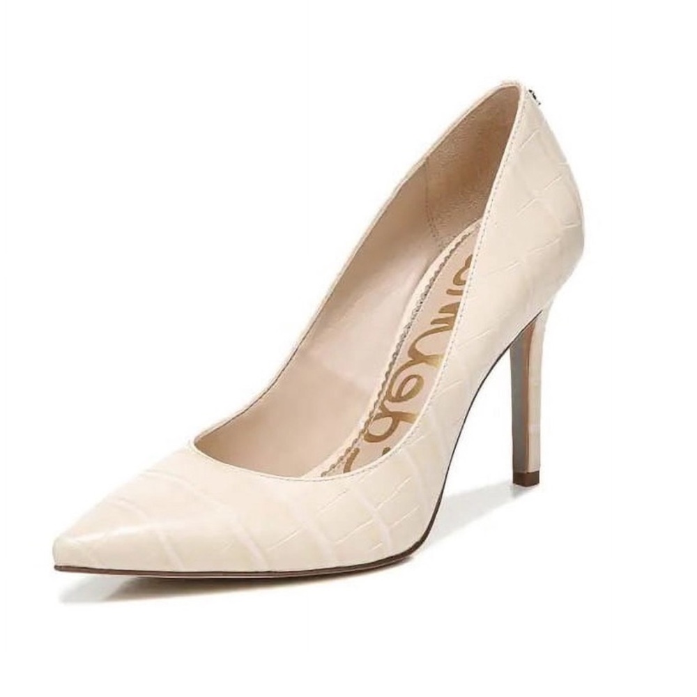 NIB Sam Edelman Hazel pumps, eggshell crocodile